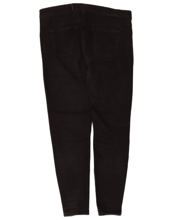 Calça jeans feminina Marks & Spencer UK 18 XL W34 L27 algodão preto