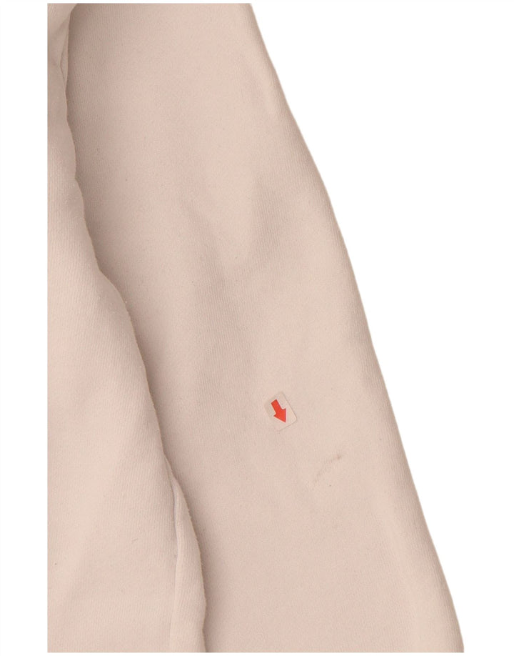 ELLESSE Suéter masculino com capuz gráfico pequeno de algodão branco