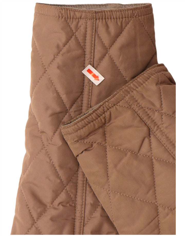 Sobretudo feminino acolchoado com capuz BARBOUR UK 8 pequeno poliéster bege