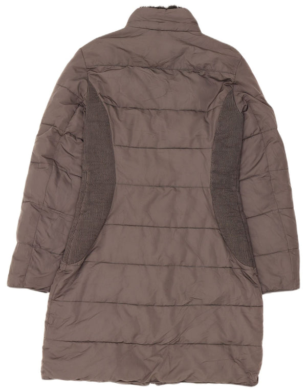 Casaco acolchoado feminino Hobbs UK 10 poliéster cinza pequeno
