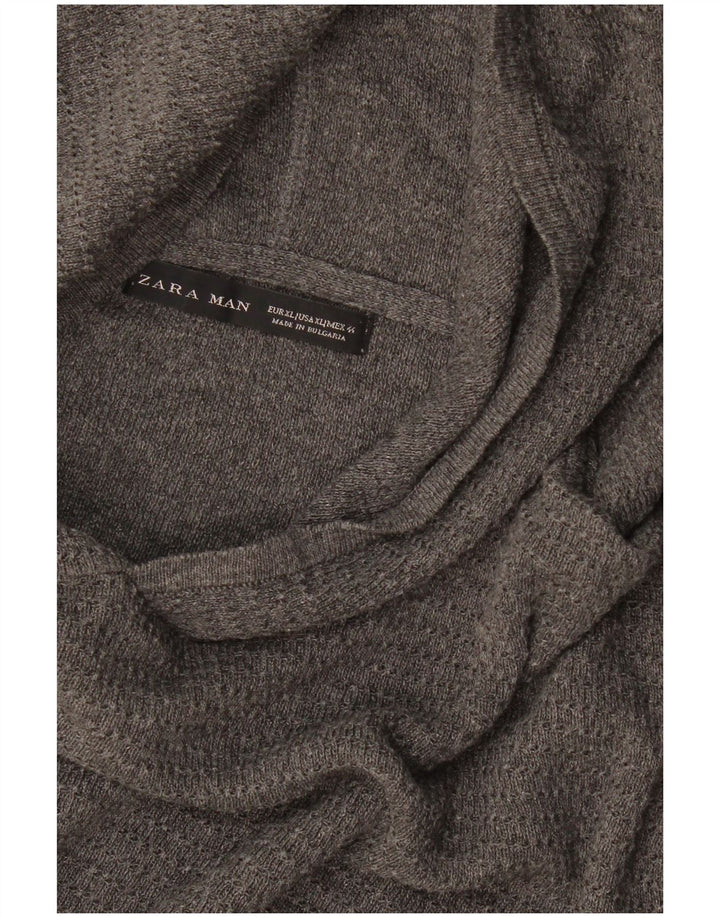 Zara Suéter masculino com capuz XL cinza
