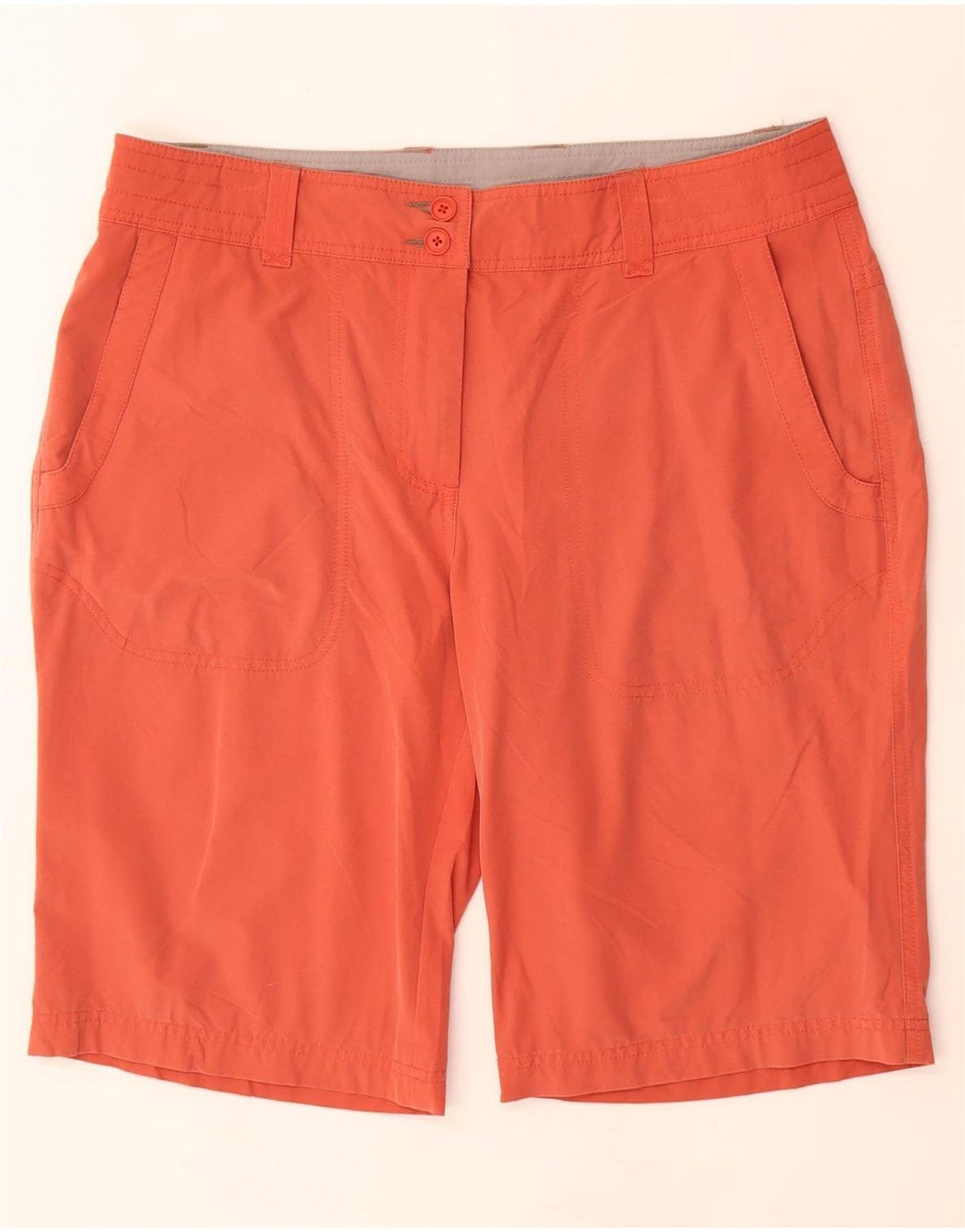 Shorts Chino Feminino ROHAN UK 12 Médio W32 Laranja Poliamida