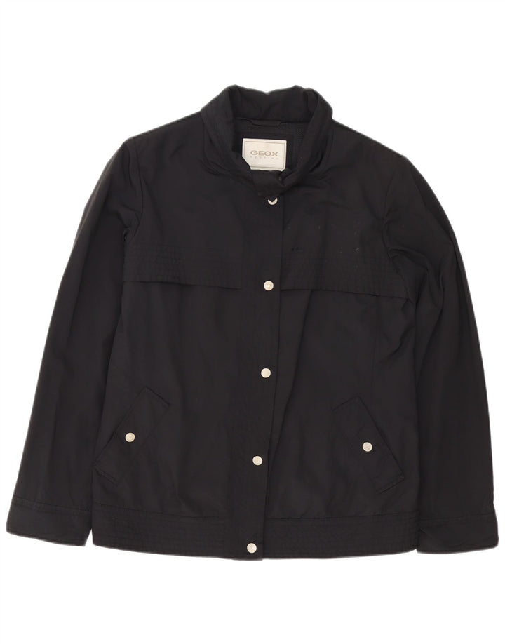Geox Womens Respira Utility Jacket UK 12 Médio Preto Poliamida