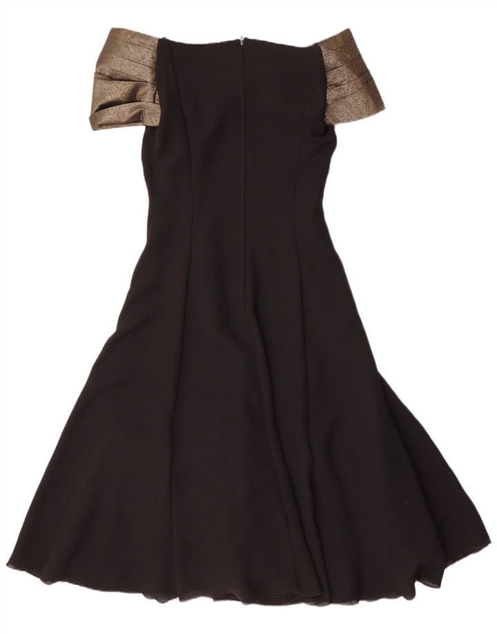 Vestido feminino Yessica com ombros de fora EU 36 pequeno poliéster colorblock preto