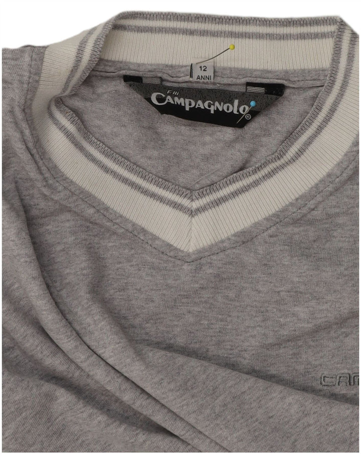 Camiseta Campagnolo Meninos 11-12 Anos Cinza Salpicado