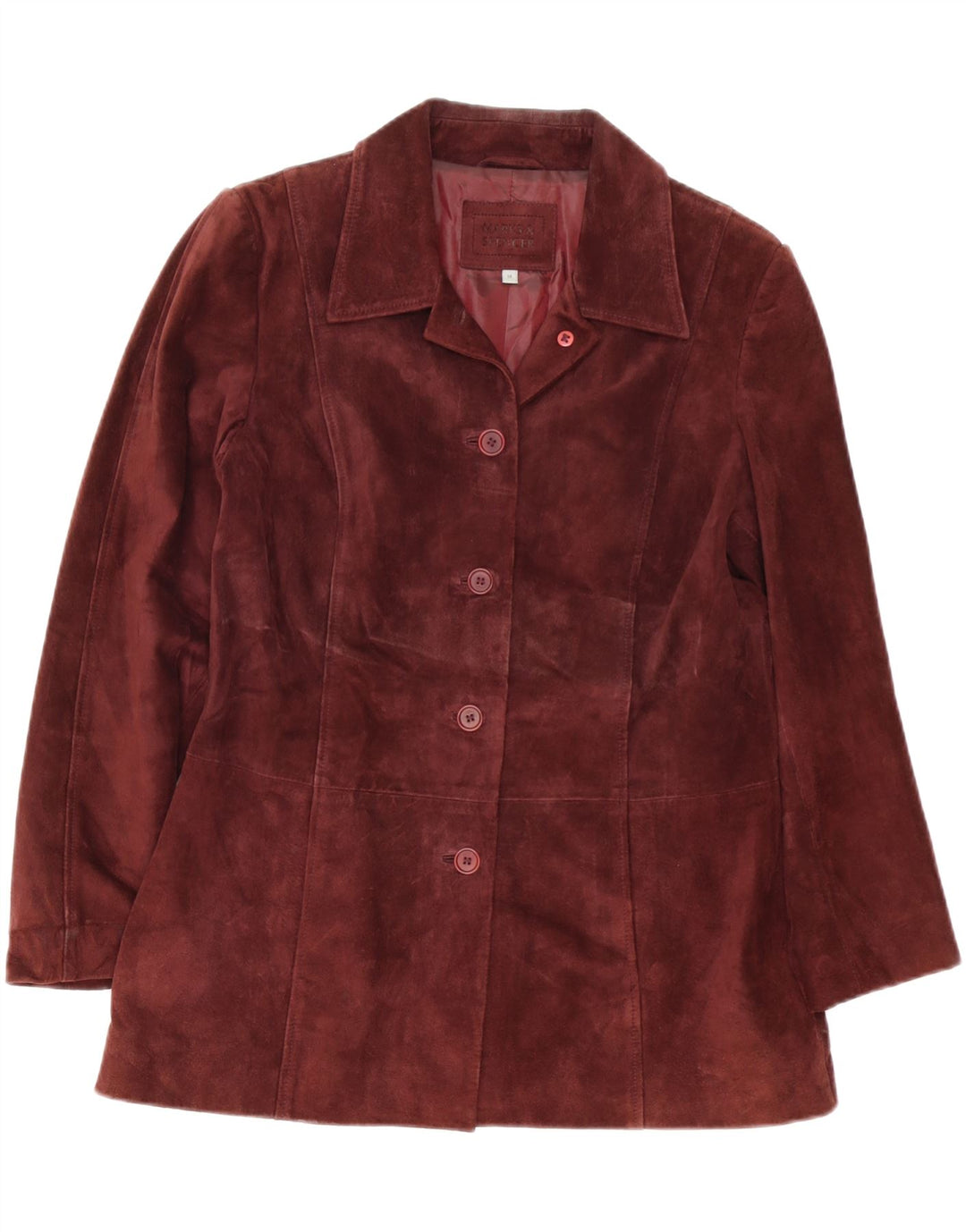 Jaqueta blazer feminina de 5 botões Marks & Spencer Reino Unido 14 Médio Borgonha