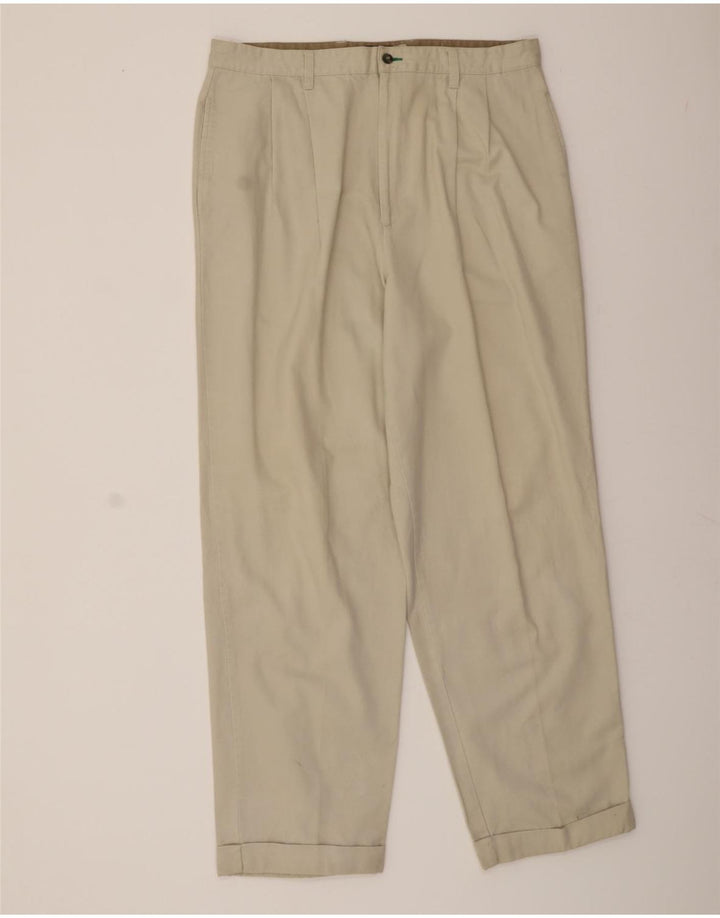 TOMMY HILFIGER Mens Pegged Chino Trousers W36 L32 Beige Cotton Vintage Tommy Hilfiger and Second-Hand Tommy Hilfiger from Messina Hembry 