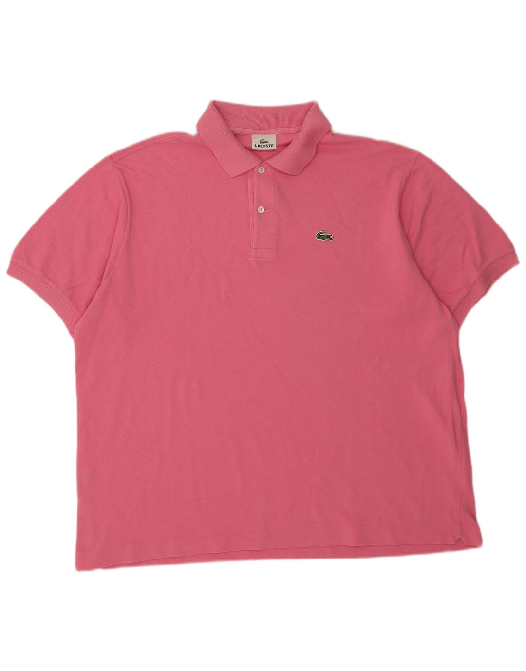 Camisa polo masculina Lacoste tamanho 7 2XL algodão rosa