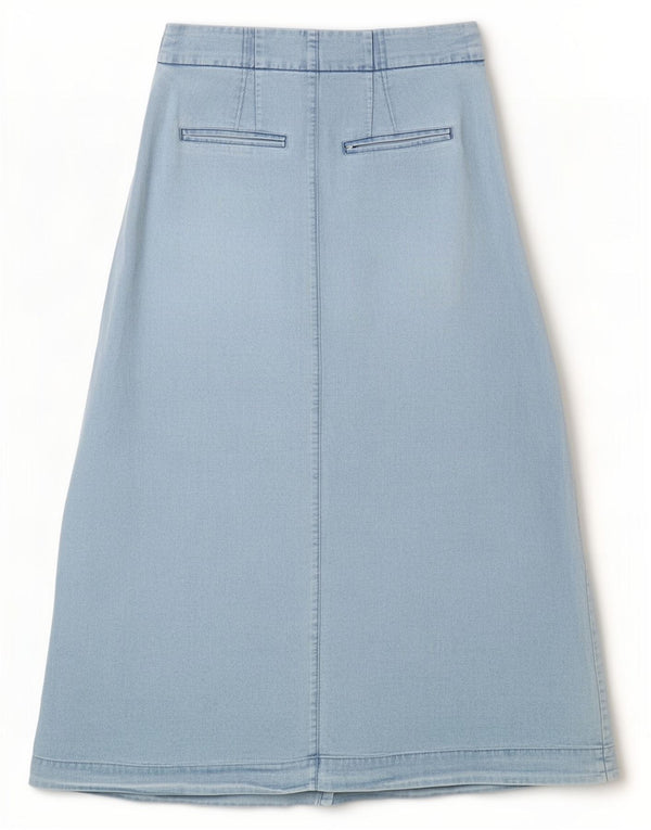 Saia maxi feminina de cintura alta Vero Moda XL W32 azul Lyocell