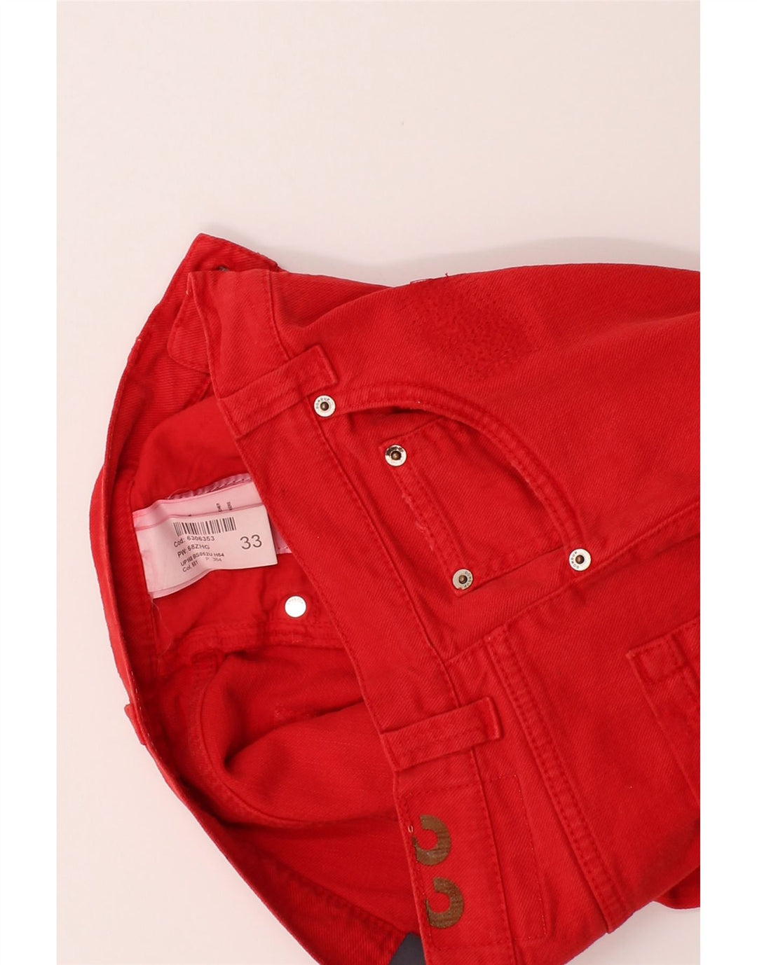 DONDUP Womens Denim Shorts W33 Large  Red Cotton Vintage Dondup and Second-Hand Dondup from Messina Hembry 
