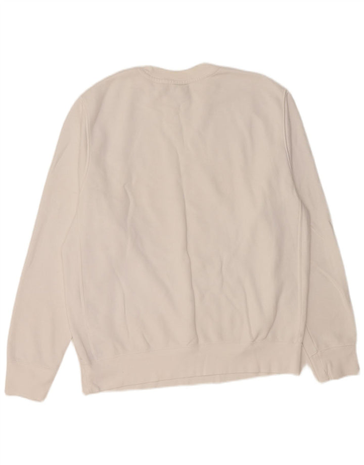 NIKE Mens Moletom Jumper Médio Algodão Branco