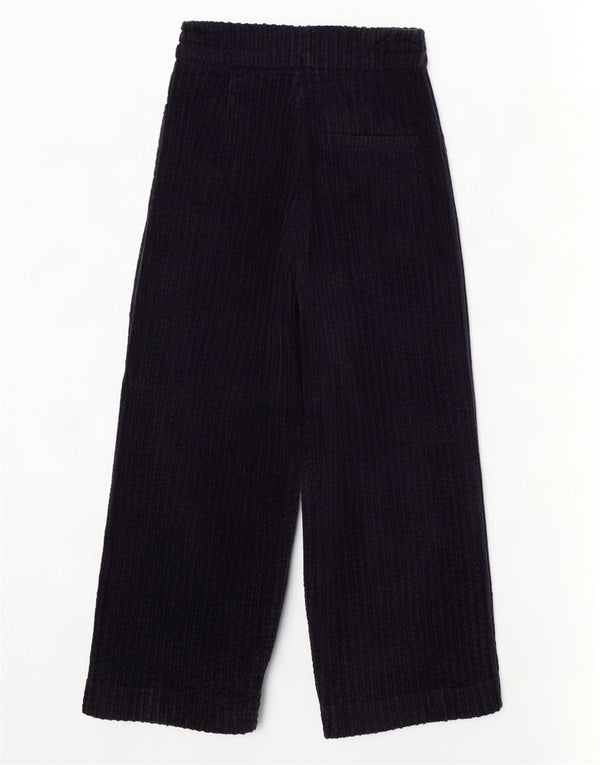 Calça feminina de veludo cotelê Marks & Spencer com pernas largas Reino Unido 6 XS W24 L22 azul marinho