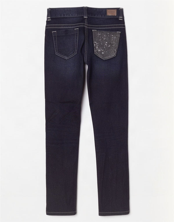 Guess Womens Daredevil Skinny Jeans W26 L25 Azul Marinho Algodão