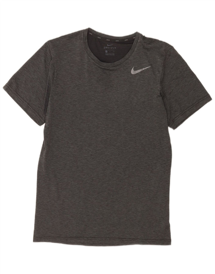 Camiseta Nike Masculina Dri Fit Top Pequena Cinza Poliéster