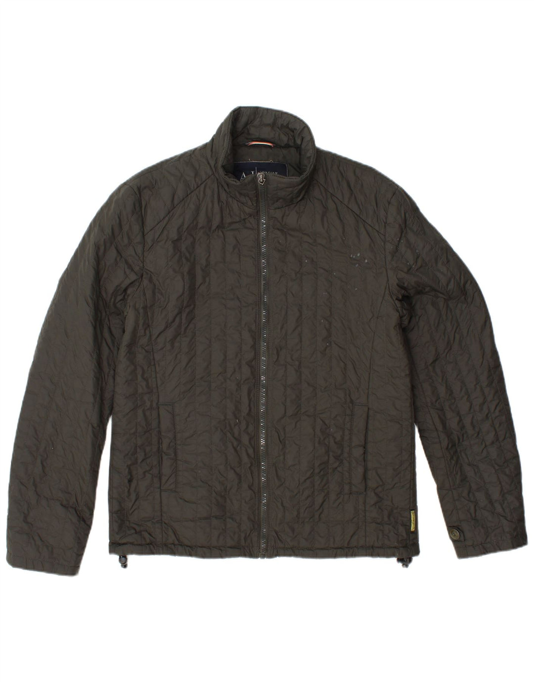 Jaqueta acolchoada masculina ARMANI JEANS Reino Unido 36 pequena poliamida cáqui