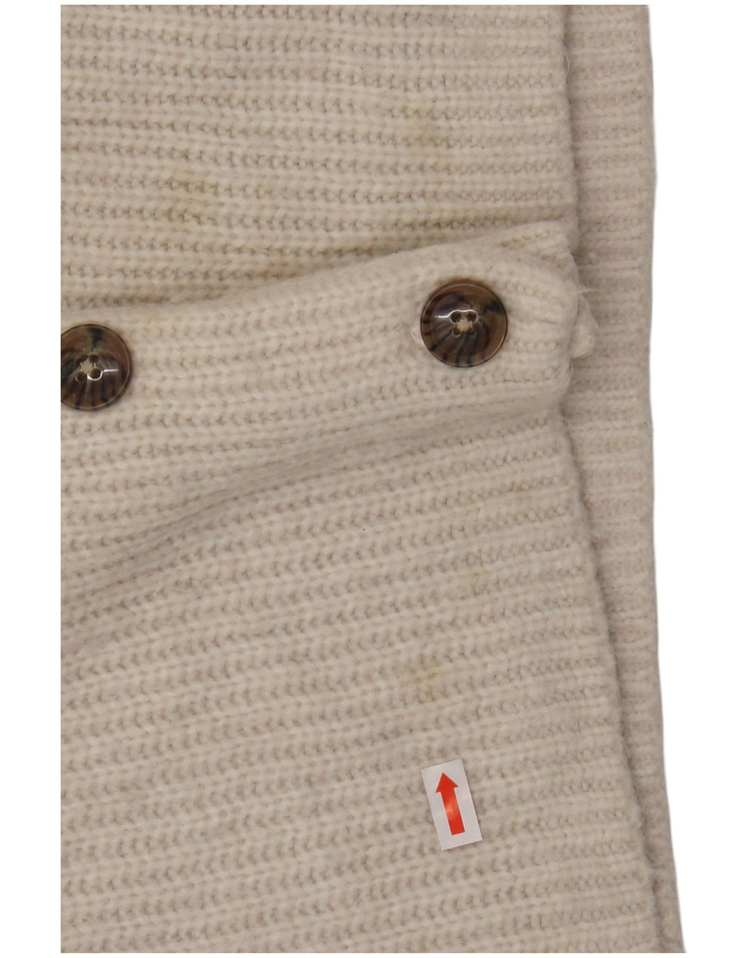 Suéter cardigã feminino FAT FACE cropped grande Reino Unido 10 pequeno nylon branco