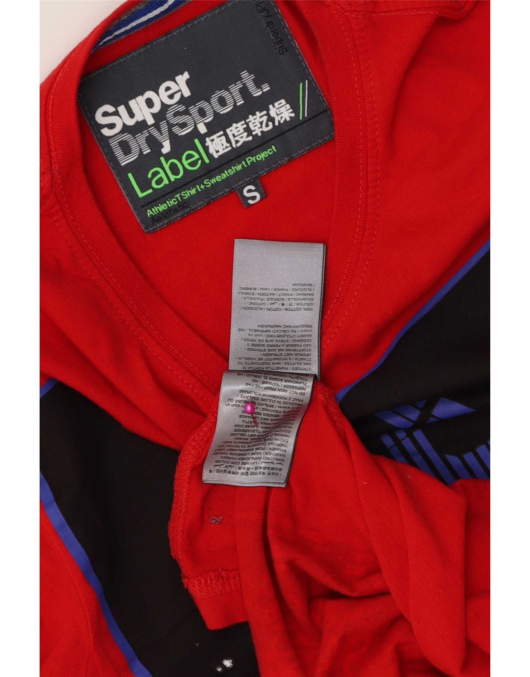 Camiseta masculina Superdry com estampa gráfica pequena de algodão vermelho