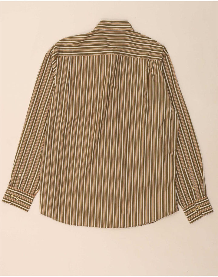 Camisa masculina Grant Fit MASSIMO DUTTI XL algodão listrado verde