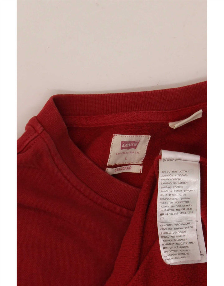 Moletom masculino Levi's Standard Fit grande algodão vermelho