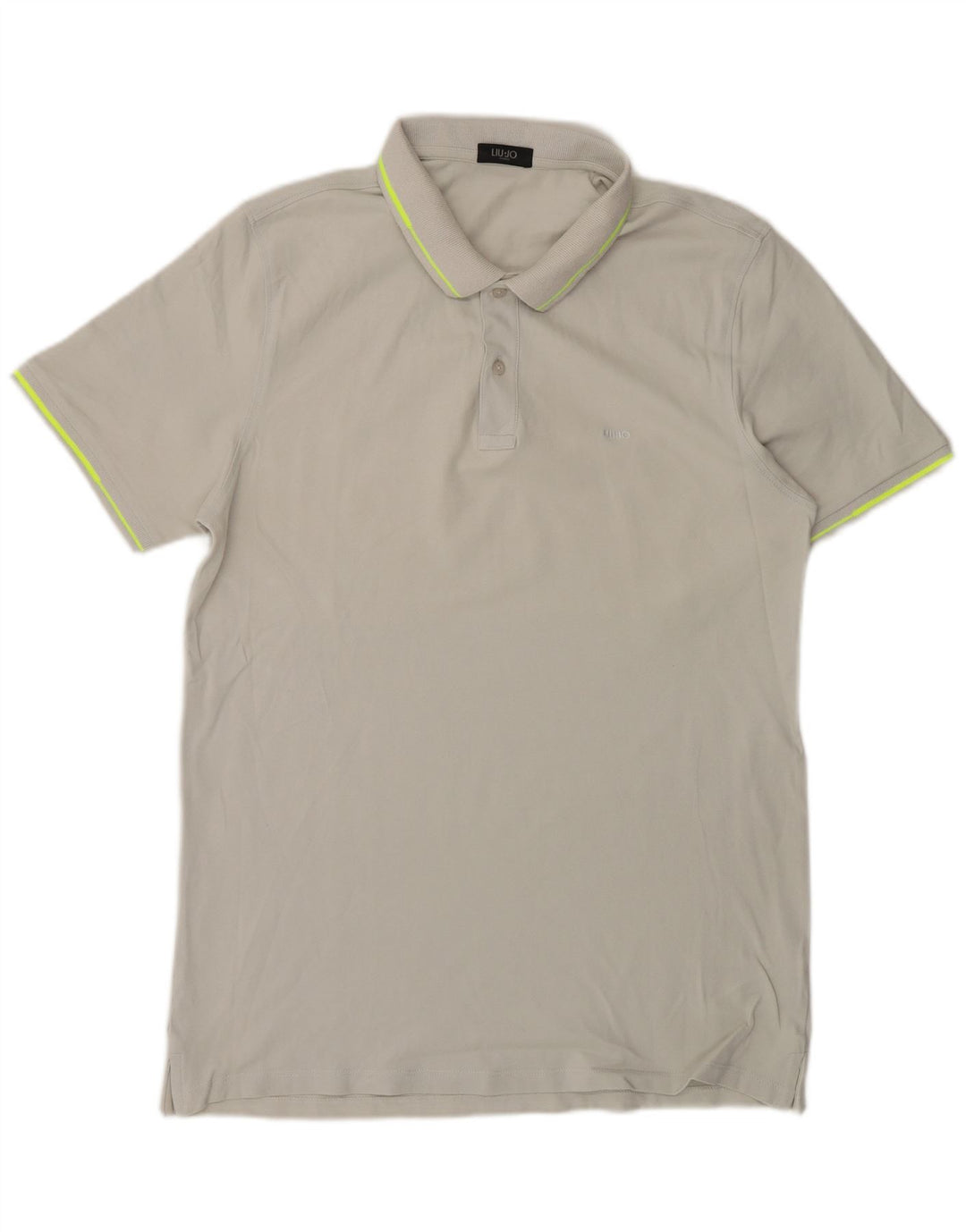 Camisa polo masculina LIU JO grande algodão branco