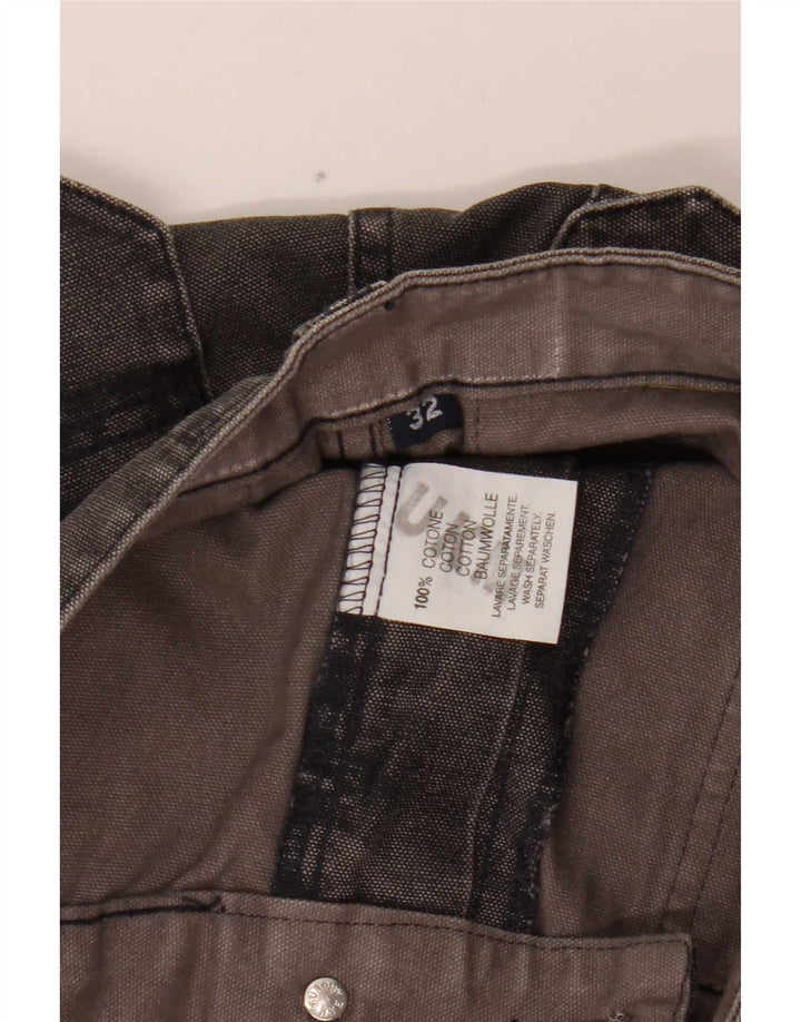 Shorts cargo jeans masculino Murphy & Nye W32 grande algodão cinza