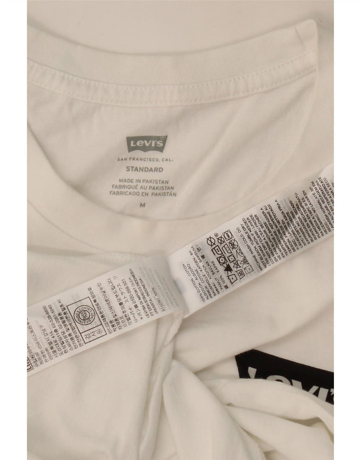 LEVI'S Mens Standard T-Shirt Top Medium White Cotton Vintage Levi's and Second-Hand Levi's from Messina Hembry 