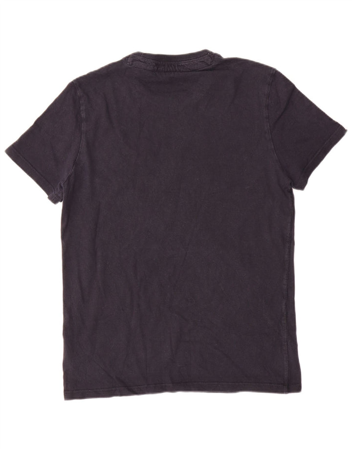 Camiseta gráfica masculina Superdry Top médio algodão preto