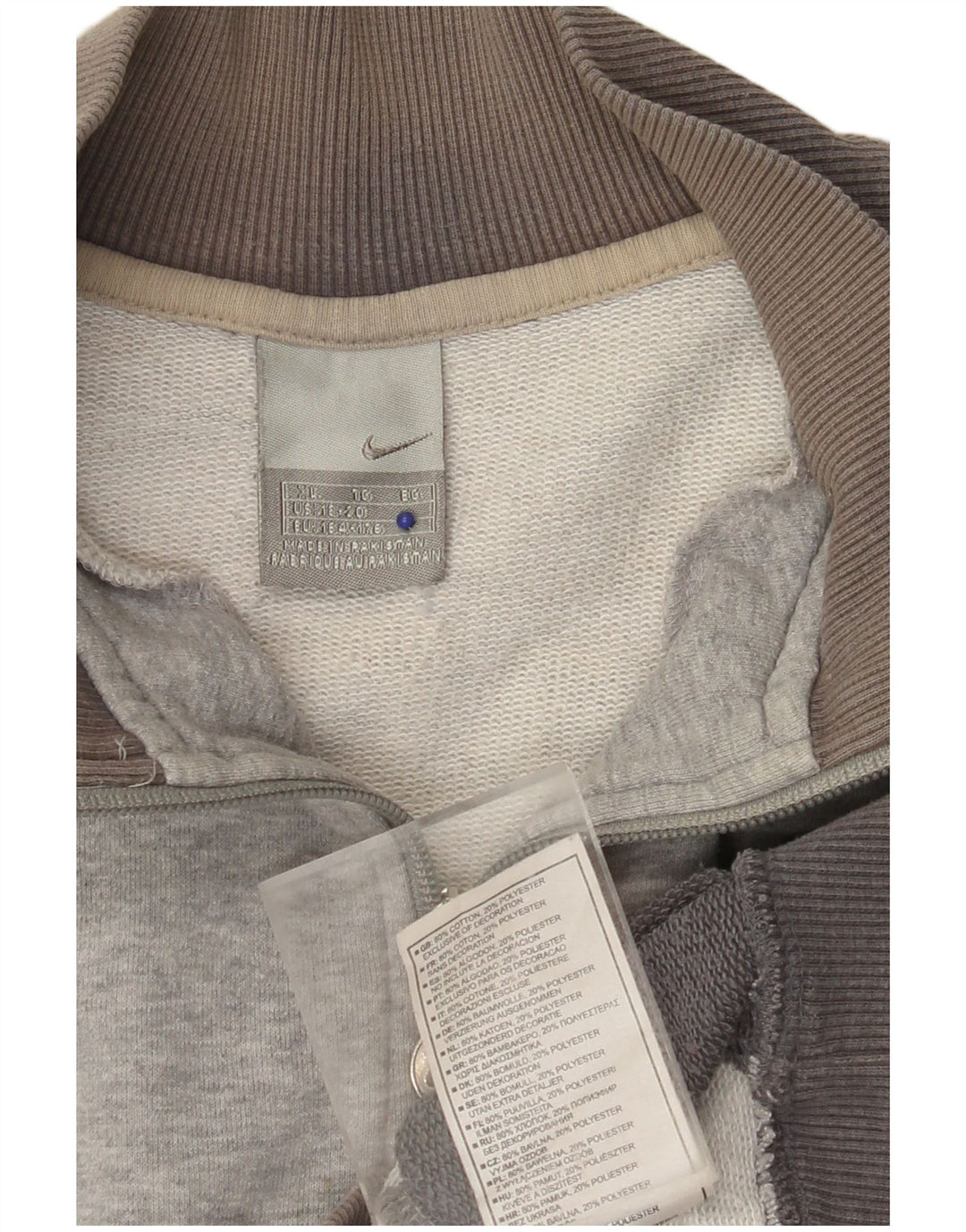 NIKE Meninos Graphic Tracksuit Top Jacket 13-14 Anos XL Cinza Colourblock