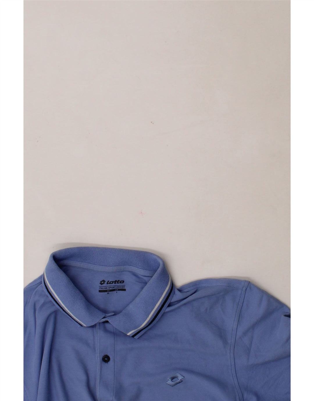 LOTTO Mens Polo Shirt Large Blue Cotton Vintage Lotto and Second-Hand Lotto from Messina Hembry 