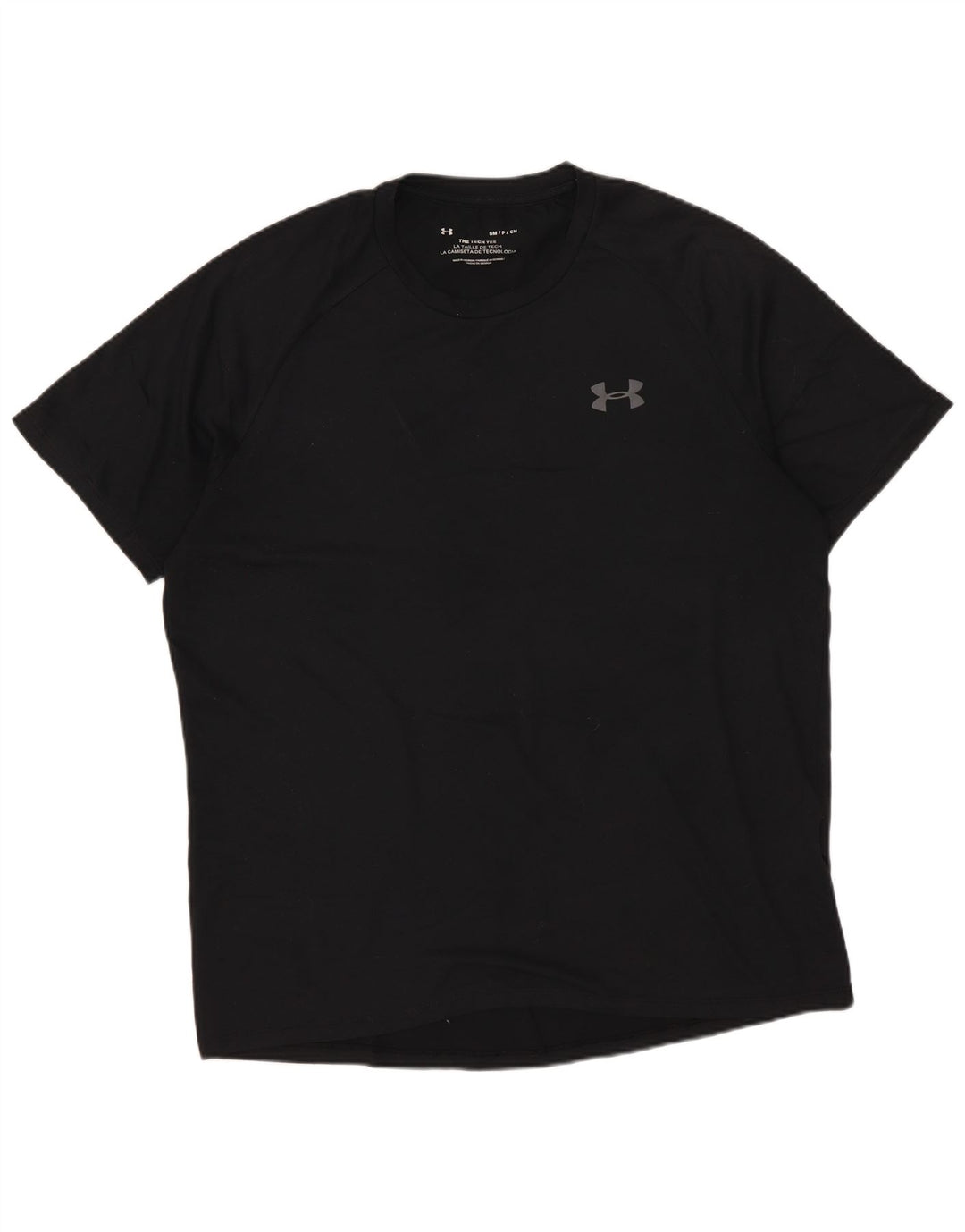 Under Armour Mens Camiseta Top Pequeno Poliéster Preto