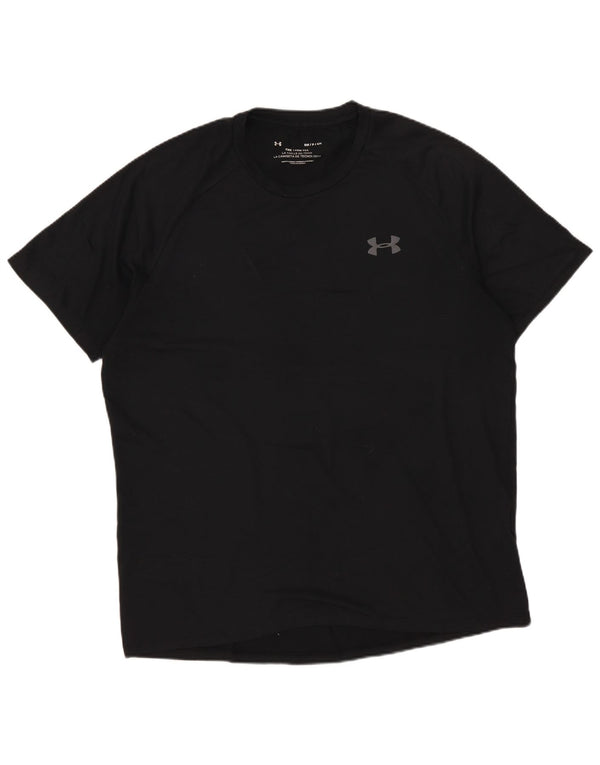 Under Armour Mens Camiseta Top Pequeno Poliéster Preto
