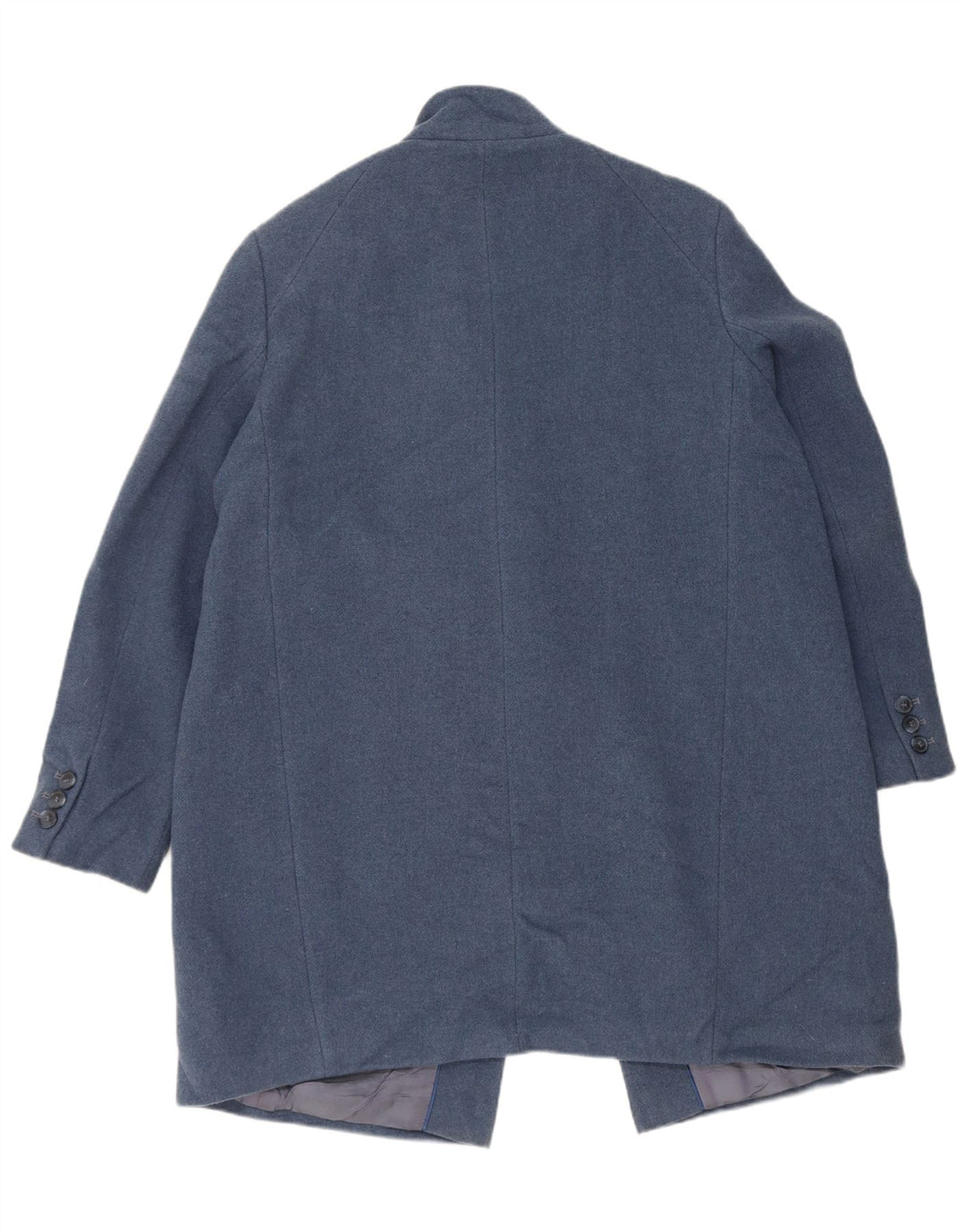 Sobretudo feminino Marks & Spencer Autograph aberto Reino Unido 18 XL lã azul