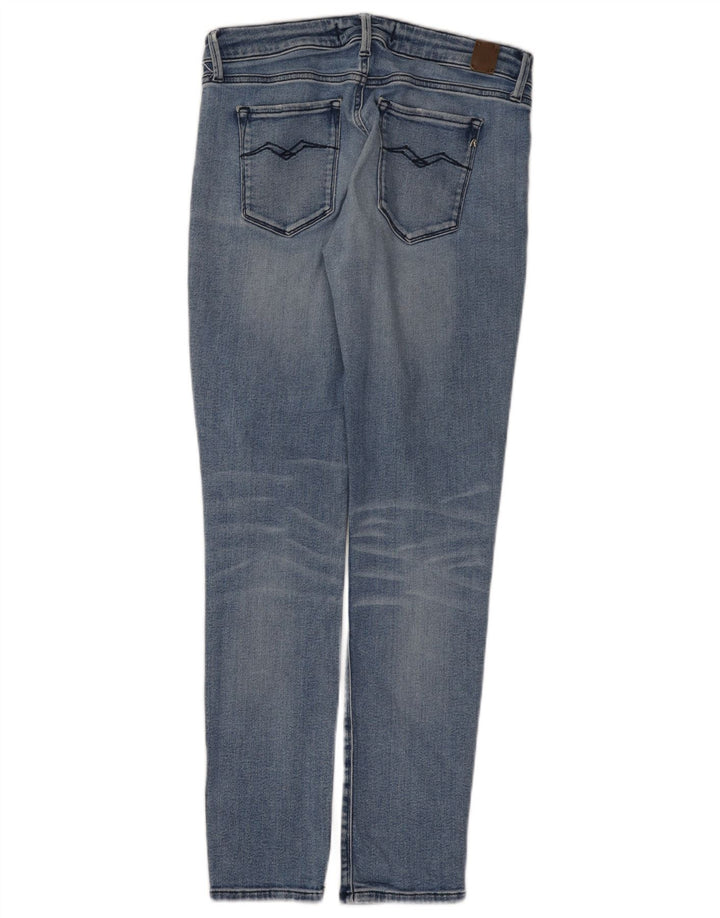 Replay Calça jeans feminina New Luz Skinny W32 L30 Azul