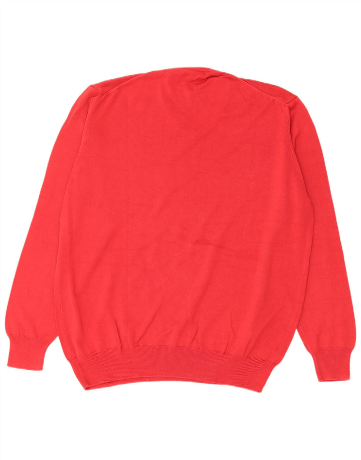 Suéter masculino Zara com decote em V XL vermelho