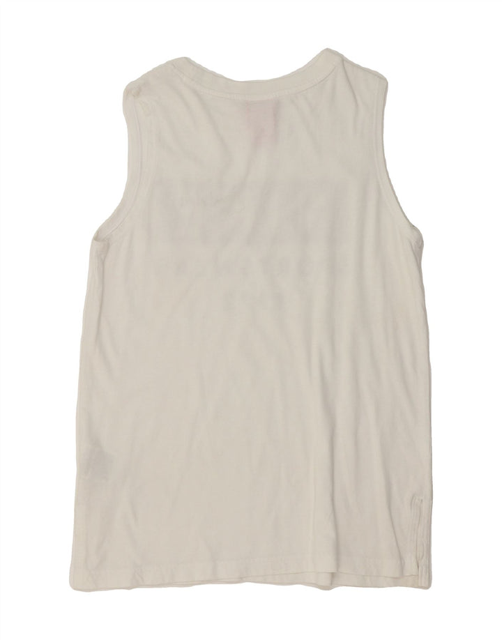 NIKE Womens Graphic Vest Top UK 6 XS White Cotton Vintage Nike and Second-Hand Nike from Messina Hembry 