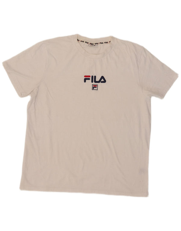 Camiseta masculina Fila Graphic Top XL algodão branco
