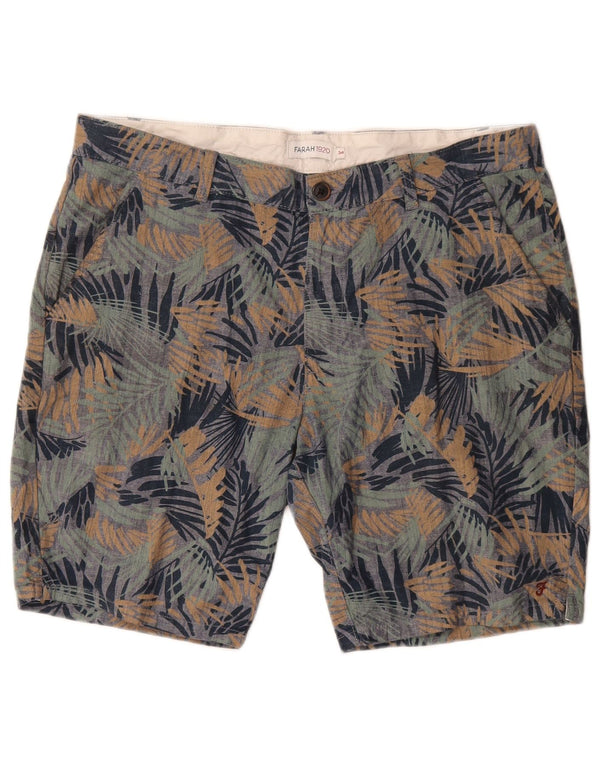 Farah Mens Chino Shorts W34 Grande Algodão Floral Multicolorido