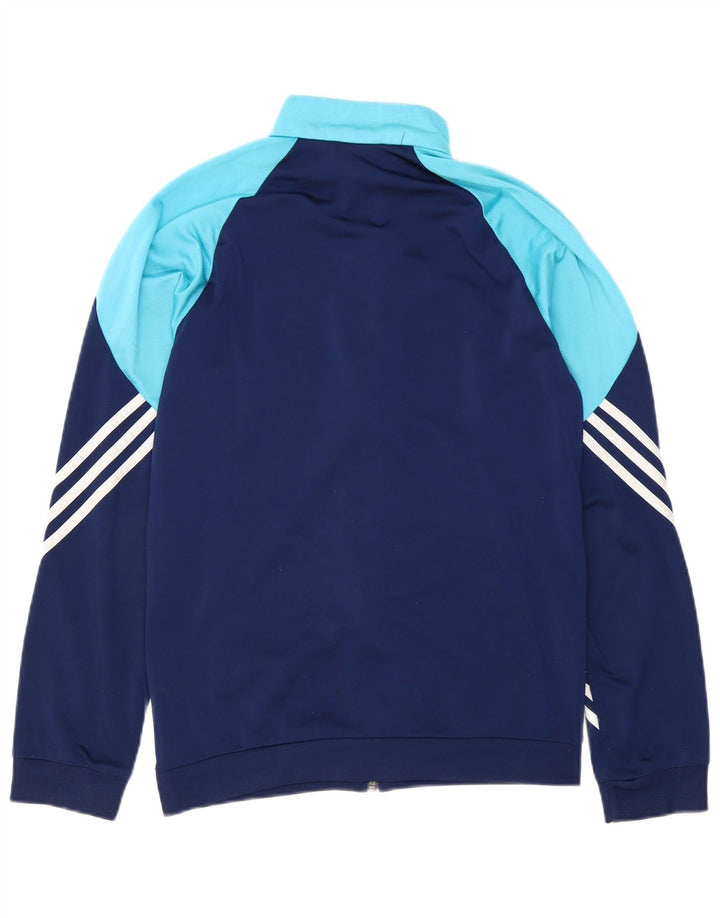 ADIDAS Mens Tracksuit Top Jacket Pequeno Azul Marinho Colourblock Poliéster