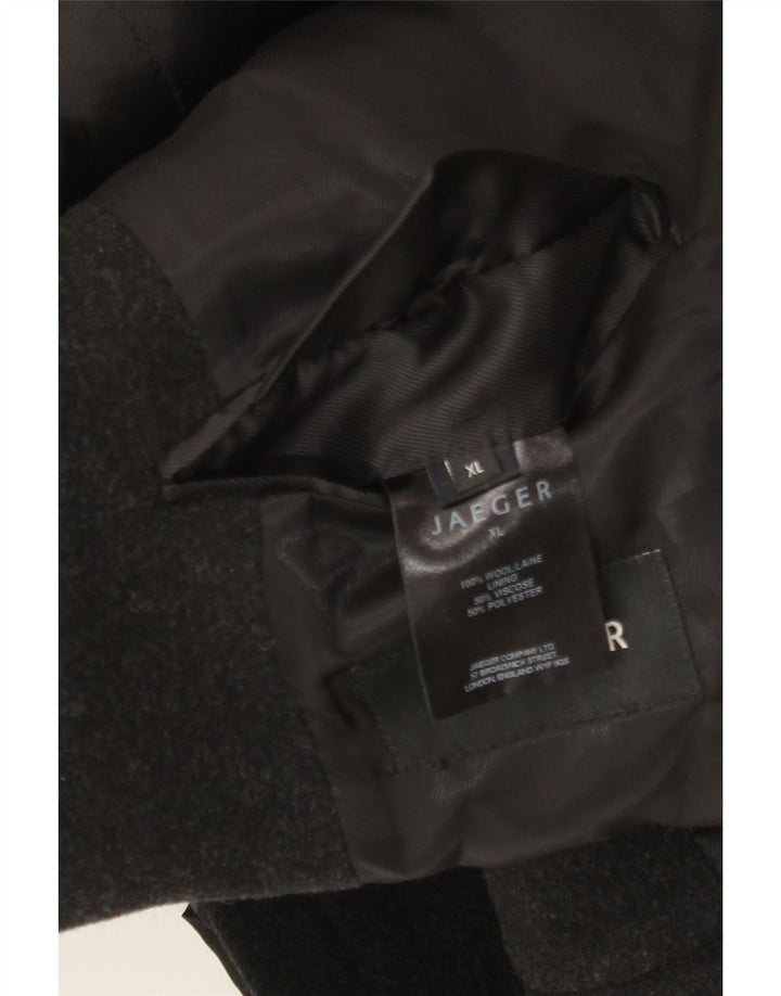Sobretudo masculino Jaeger UK 42 XL lã cinza