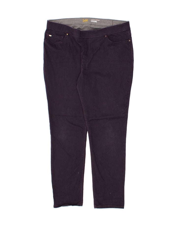 LEE Womens Legging Casual Trousers US 18 2XL W36 L29 Purple Cotton Vintage Lee and Second-Hand Lee from Messina Hembry 
