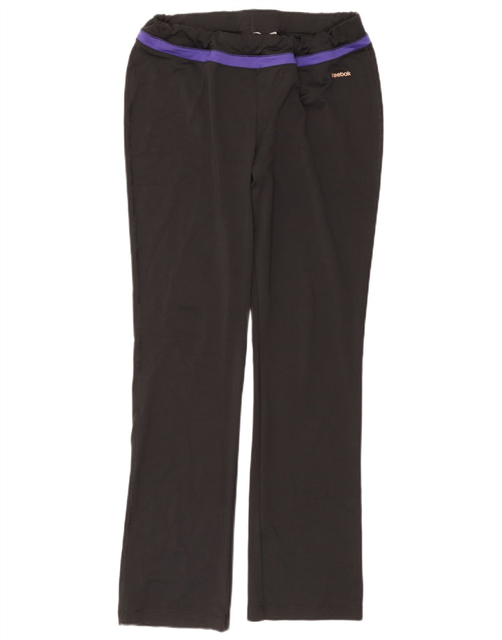 Calça de treino feminina REEBOK UK 14 grande poliéster preto