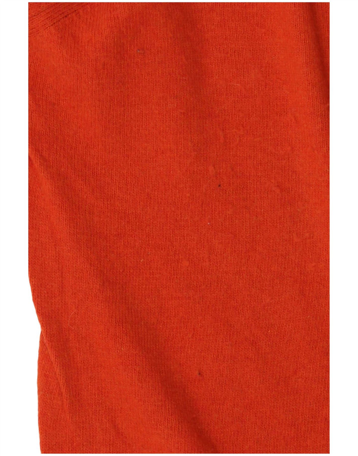 Suéter masculino Zara com decote em V grande viscose laranja