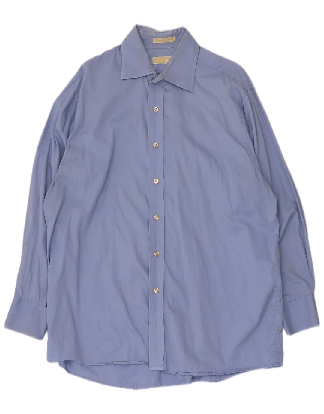 Camisa masculina Michael Kors tamanho 16 1/2 grande algodão azul