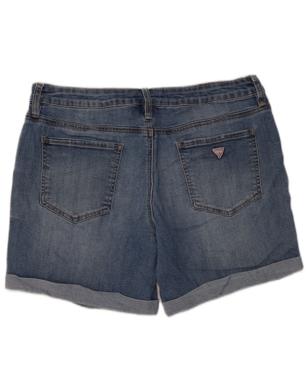 Guess Shorts jeans feminino cintura baixa W31 algodão azul médio