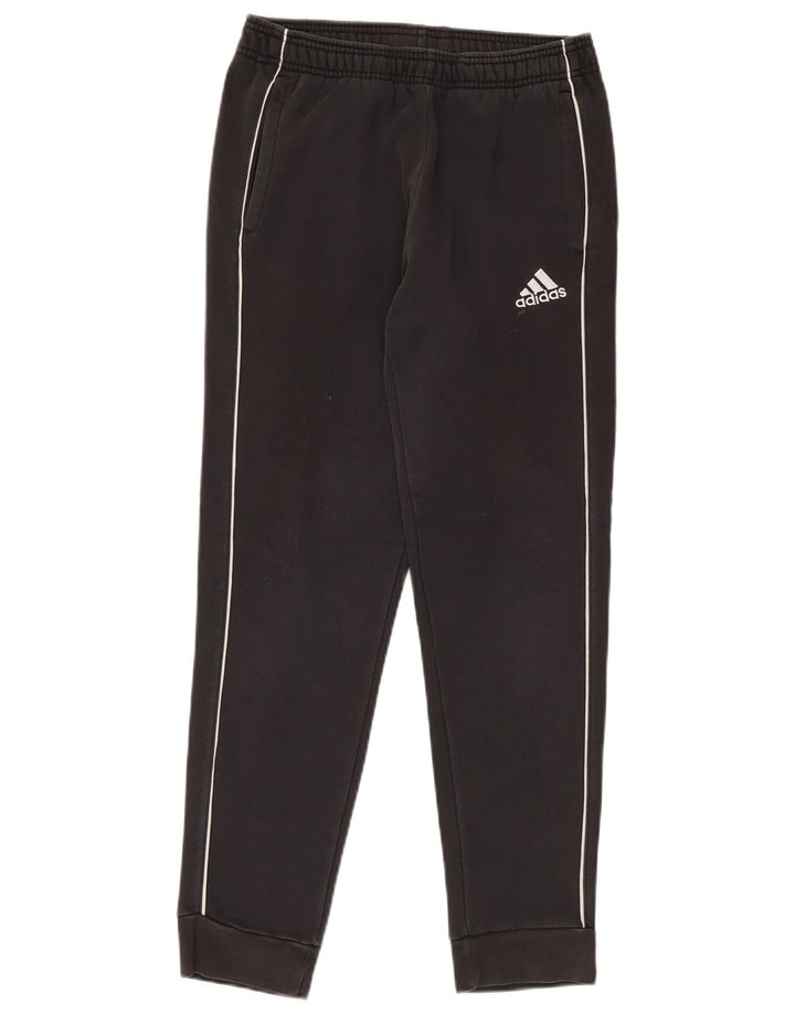 Calça de treino masculina Adidas Joggers pequeno algodão listrado cinza