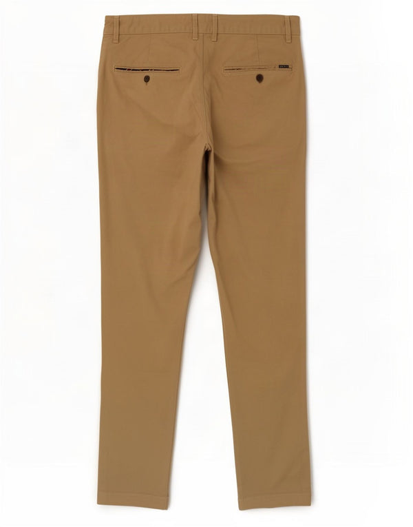 Joules Mens Slim Chino Calças W32 L34 Algodão Bege