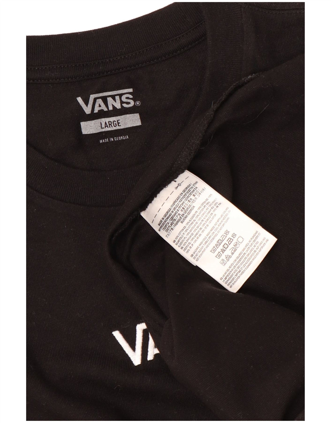 Camiseta masculina Vans grande algodão preto