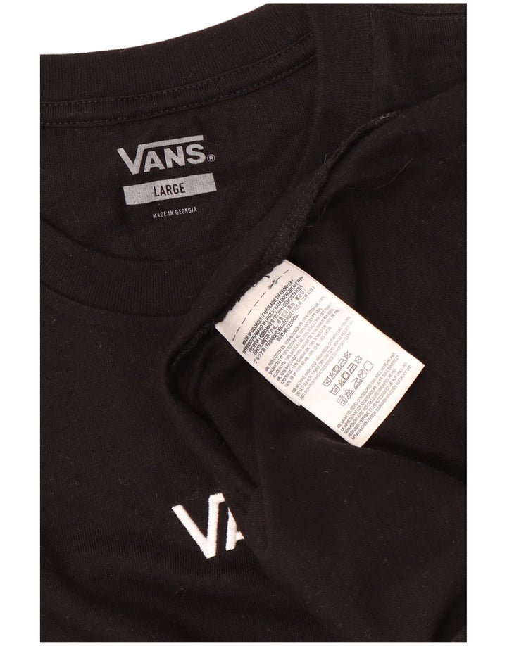Camiseta masculina Vans grande algodão preto