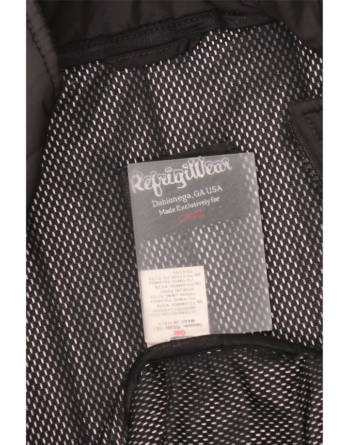 Jaqueta feminina Refrigiwear Cruz acolchoada UK 6 XS preta poliamida