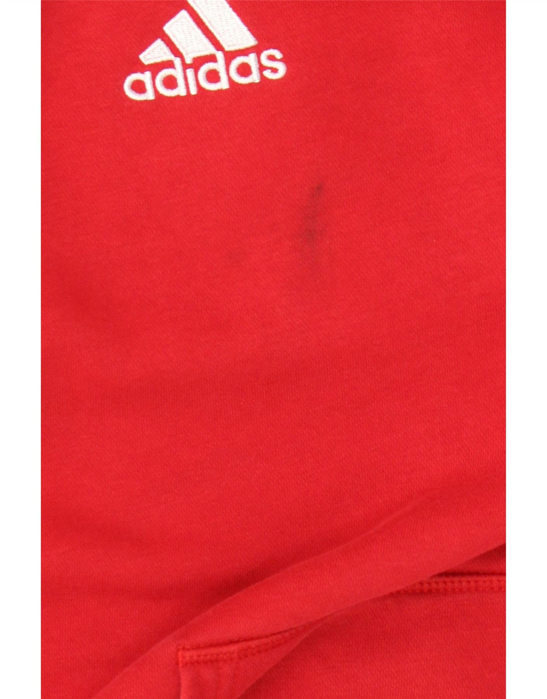 Adidas Mens Hoodie Jumper Grande Algodão Vermelho